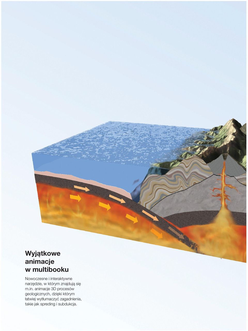 animacje 3D procesów geologicznych, dzięki którym