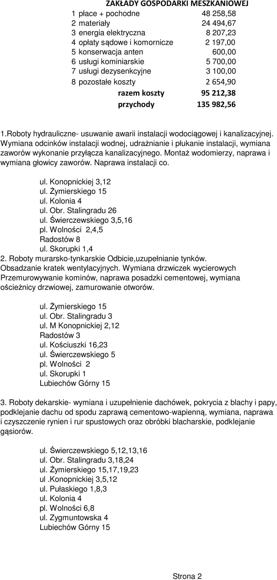 Roboty hydrauliczne- usuwanie awarii instalacji wodociągowej i kanalizacyjnej.