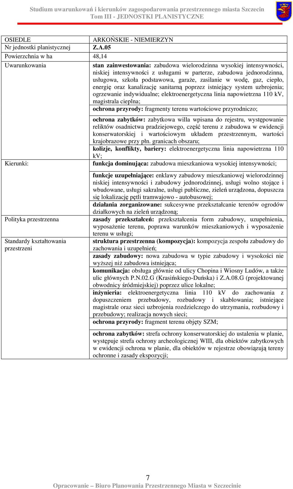 garaŝe, zasilanie w wodę, gaz, ciepło, energię oraz kanalizację sanitarną poprzez istniejący system uzbrojenia; ogrzewanie indywidualne; elektroenergetyczna linia napowietrzna 110 kv, magistrala