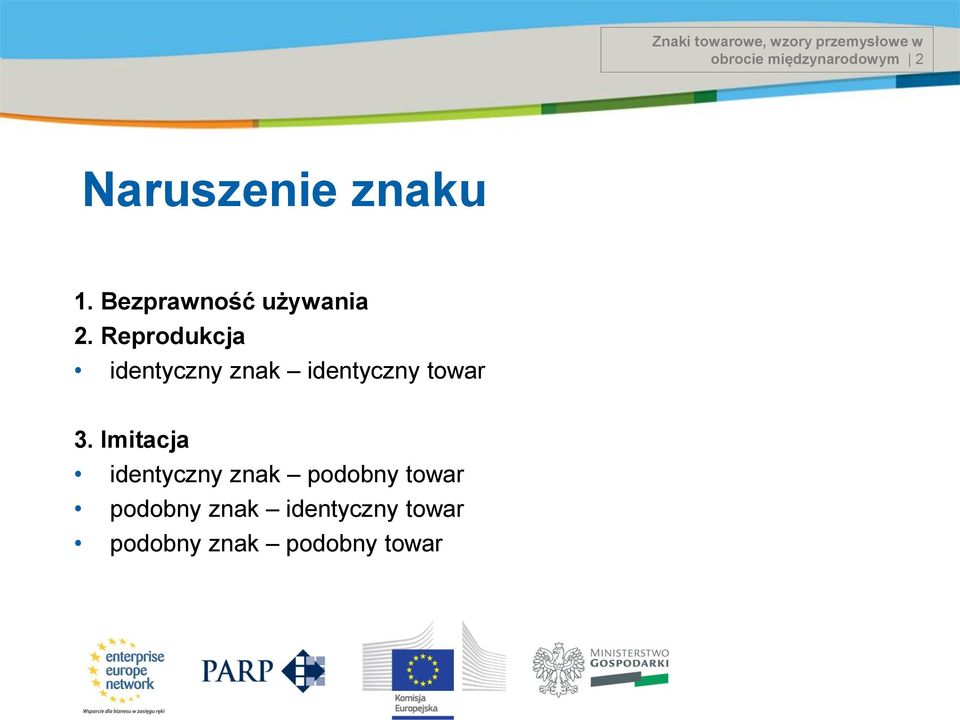 Reprodukcja identyczny znak identyczny towar 3.