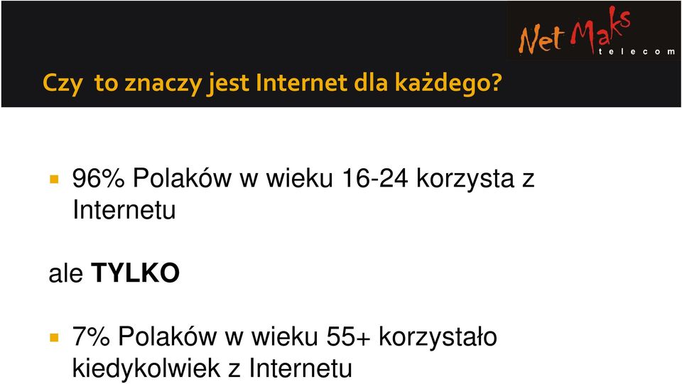 96% Polaków w wieku 16-24 korzysta z