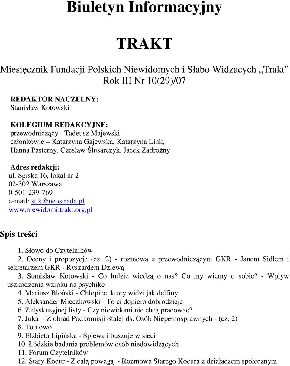 Biuletyn Informacyjny TRAKT - PDF Free Download