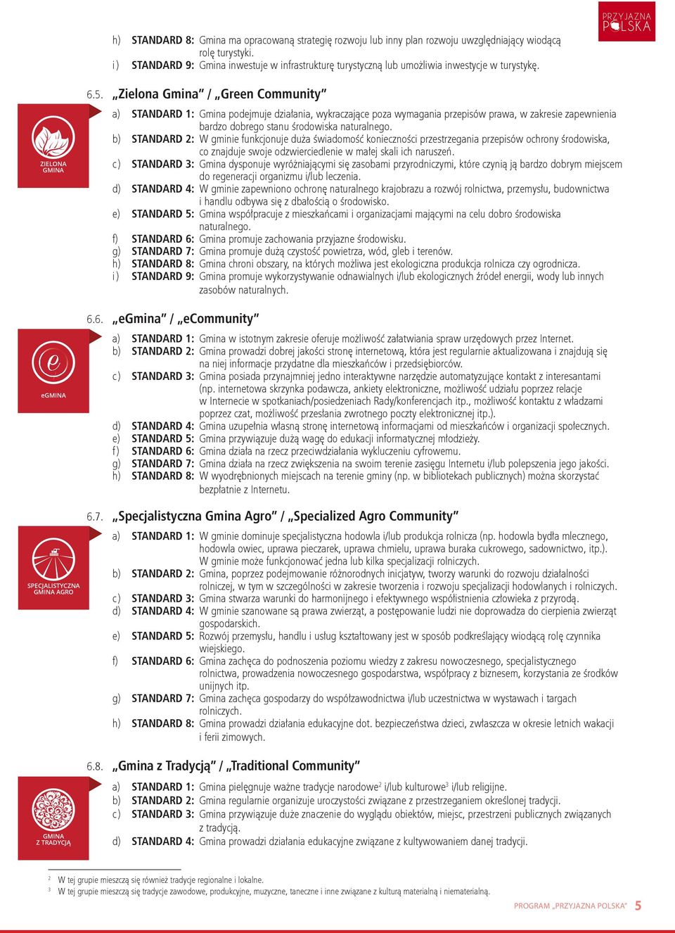 Zielona Gmina / Green Community a) STANDARD 1: Gmina podejmuje działania, wykraczające poza wymagania przepisów prawa, w zakresie zapewnienia bardzo dobrego stanu środowiska naturalnego.