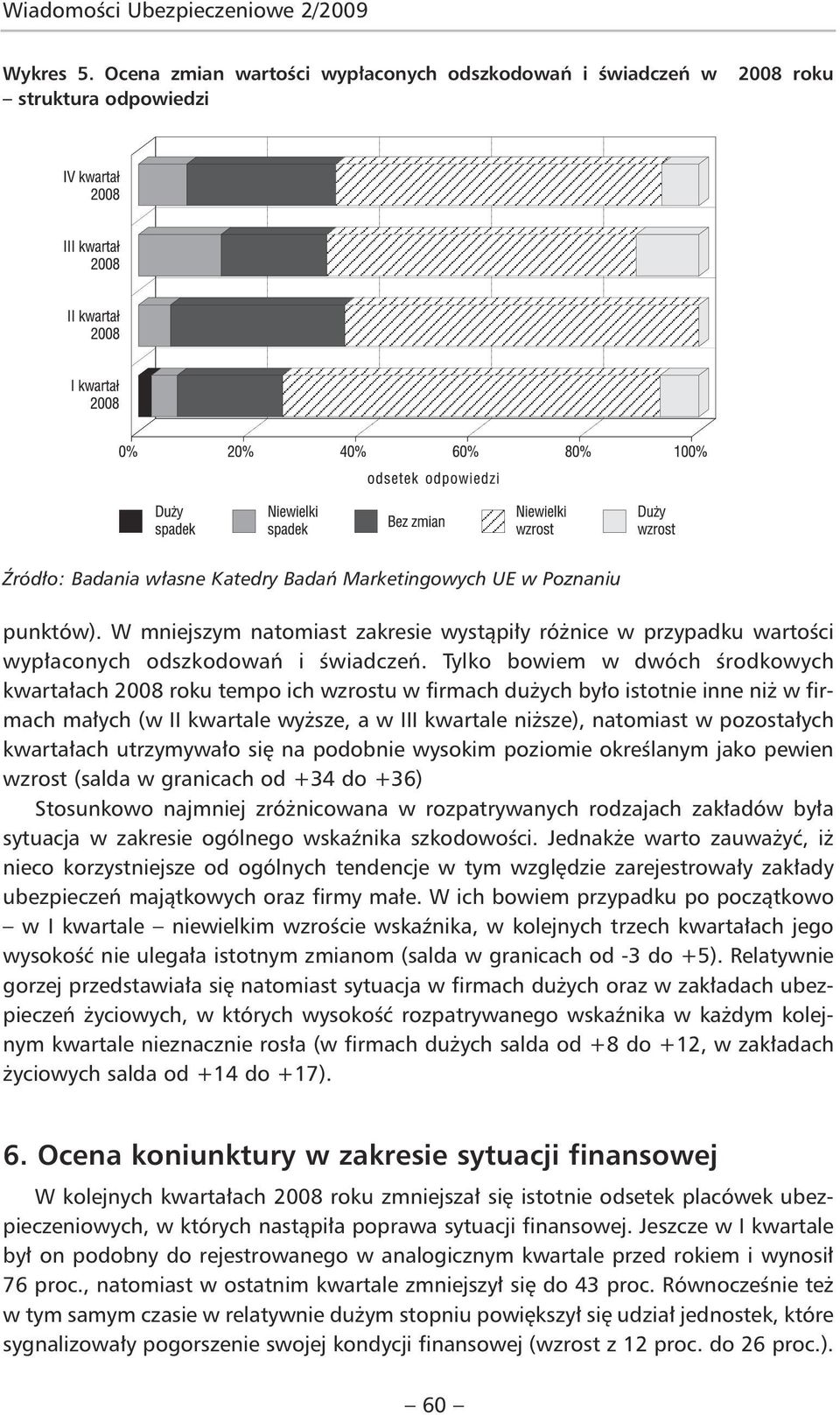 W mniejszym natomiast zakresie wystąpiły różnice w przypadku wartości wypłaconych odszkodowań i świadczeń.