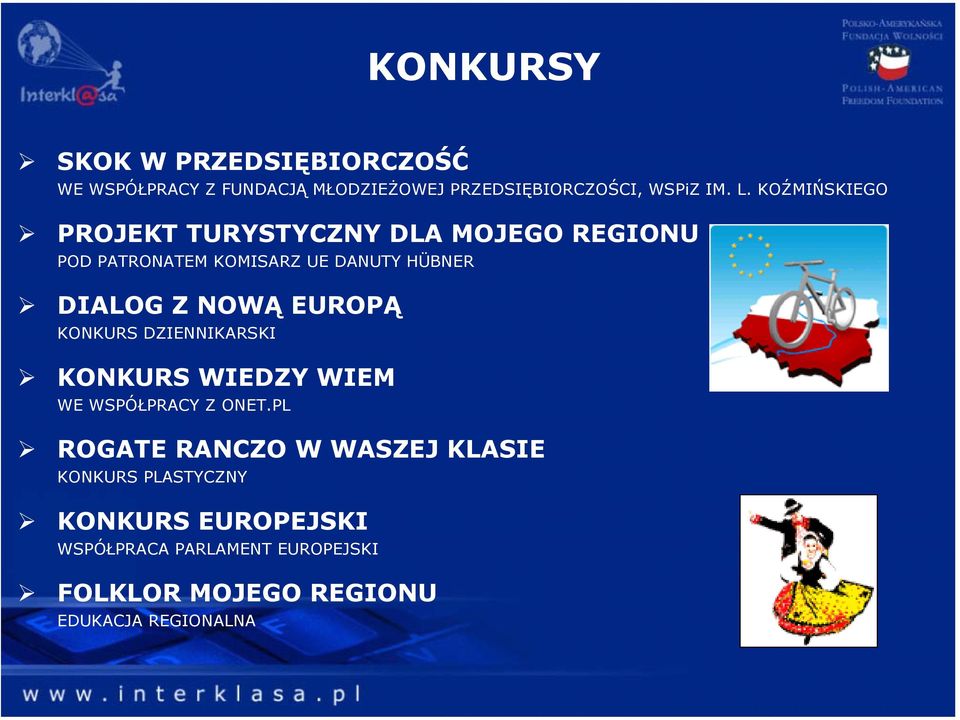 EUROPĄ KONKURS DZIENNIKARSKI KONKURS WIEDZY WIEM WE WSPÓŁPRACY Z ONET.