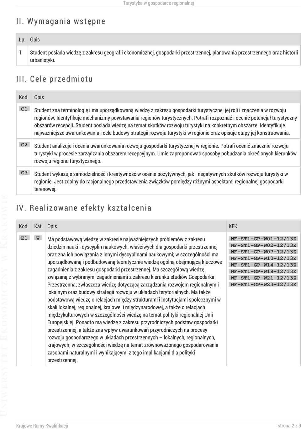 Identyfikuje mechanizmy powstawania regionów turystycznych. Potrafi rozpoznać i ocenić potencjał turystyczny obszarów recepcji.