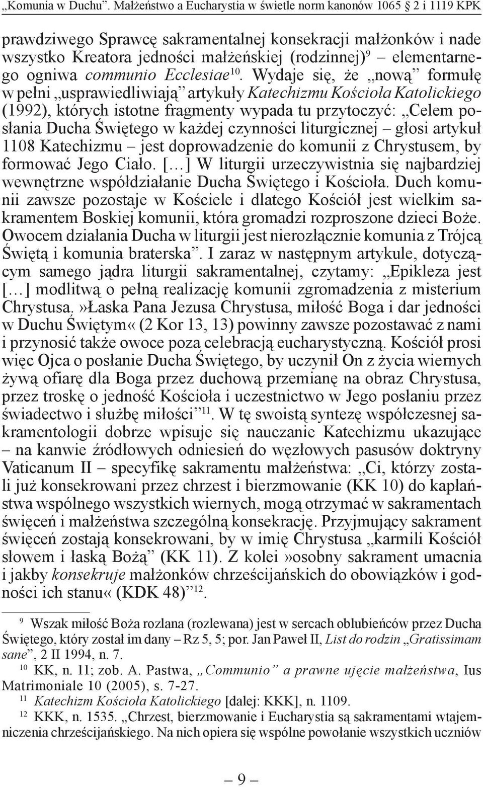 ogniwa communio Ecclesiae 10.