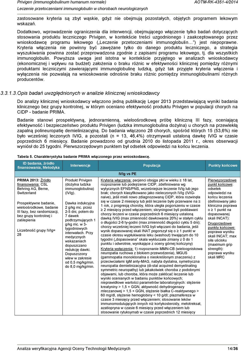 wnioskodawcę programu lekowego ( Leczenie przetoczeniami immunoglobulin ) jest niepoprawne.