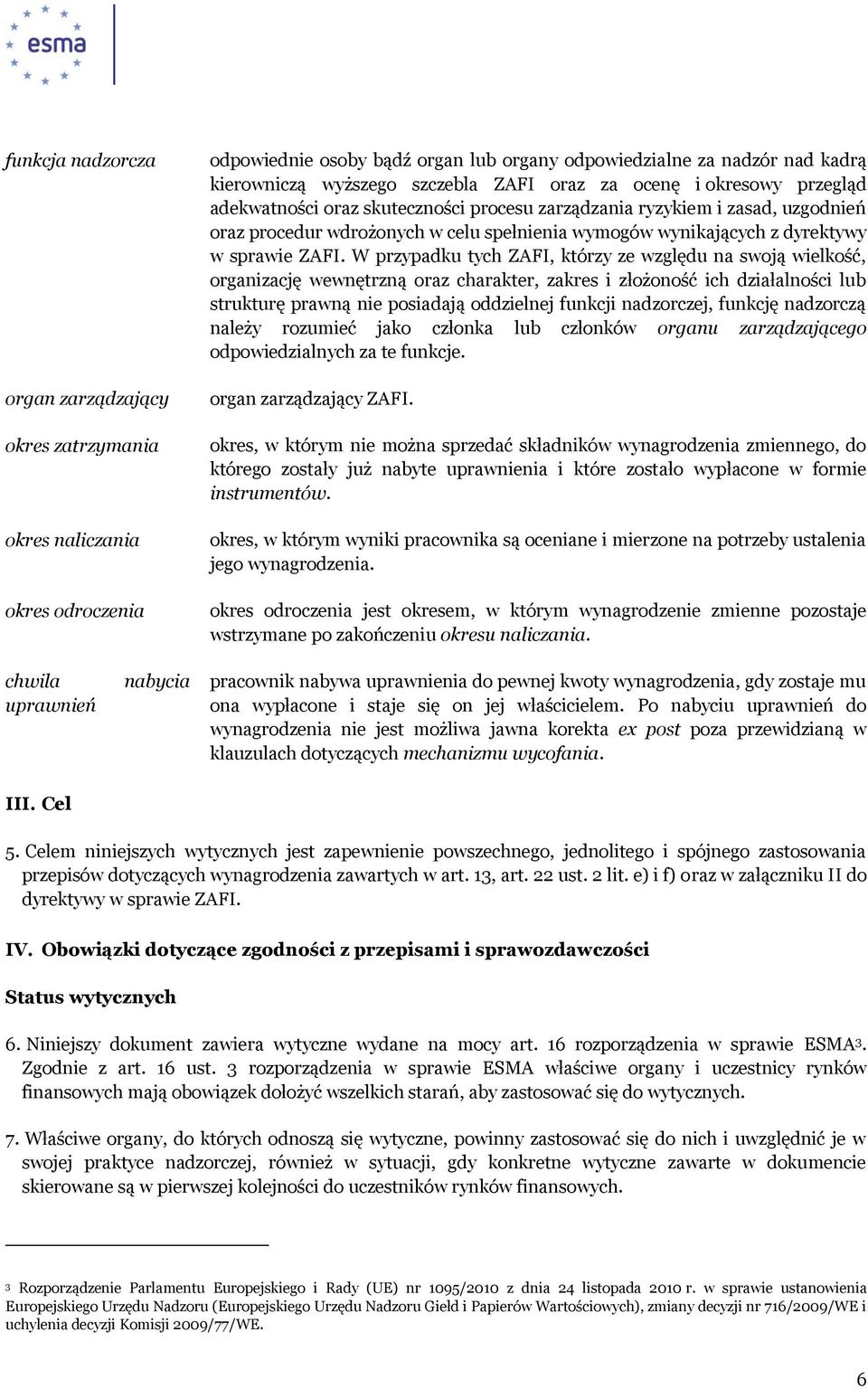 ZAFI. W przypadku tych ZAFI, którzy ze względu na swoją wielkość, organizację wewnętrzną oraz charakter, zakres i złożoność ich działalności lub strukturę prawną nie posiadają oddzielnej funkcji