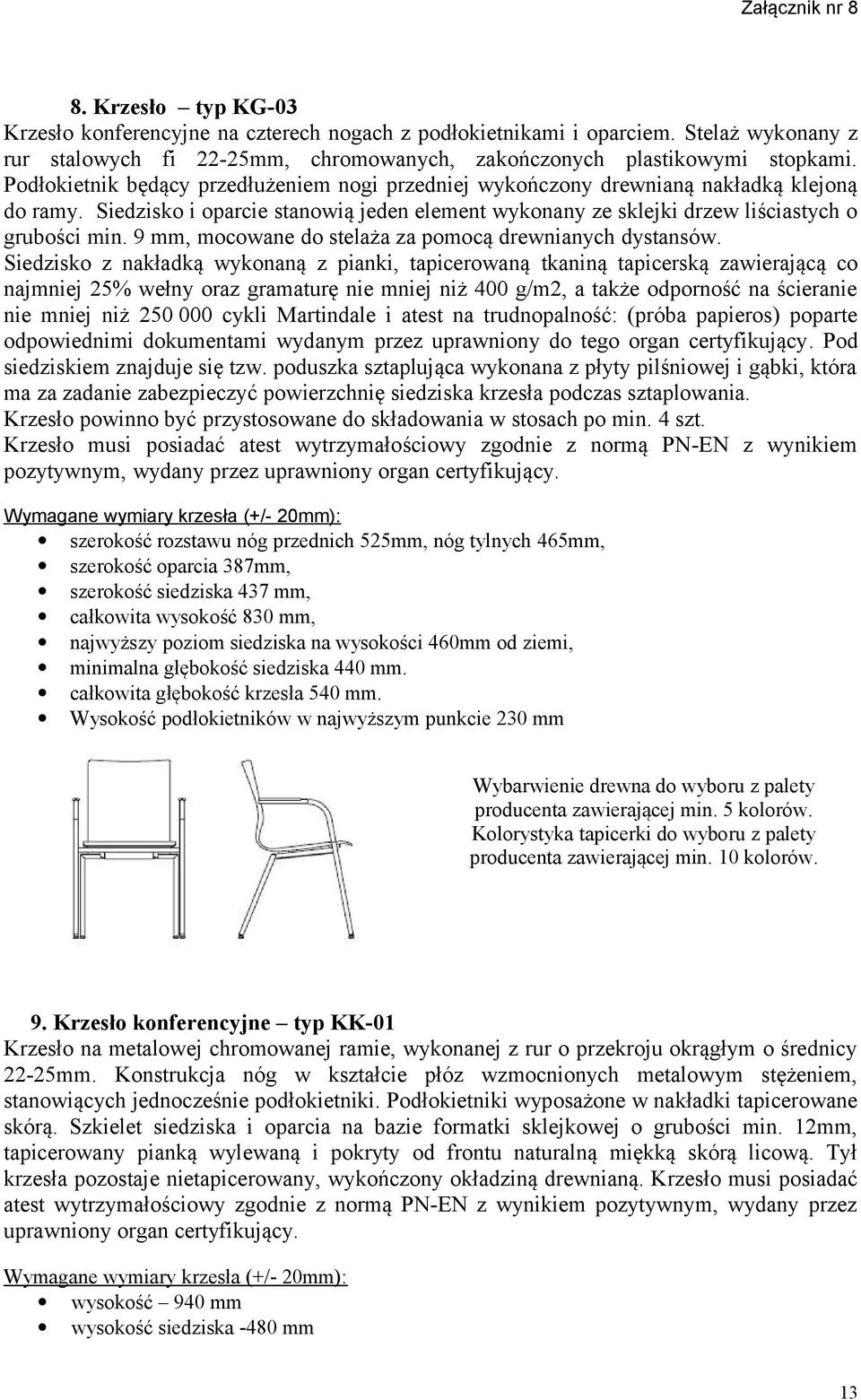 9 mm, mocowane do stelaża za pomocą drewnianych dystansów.