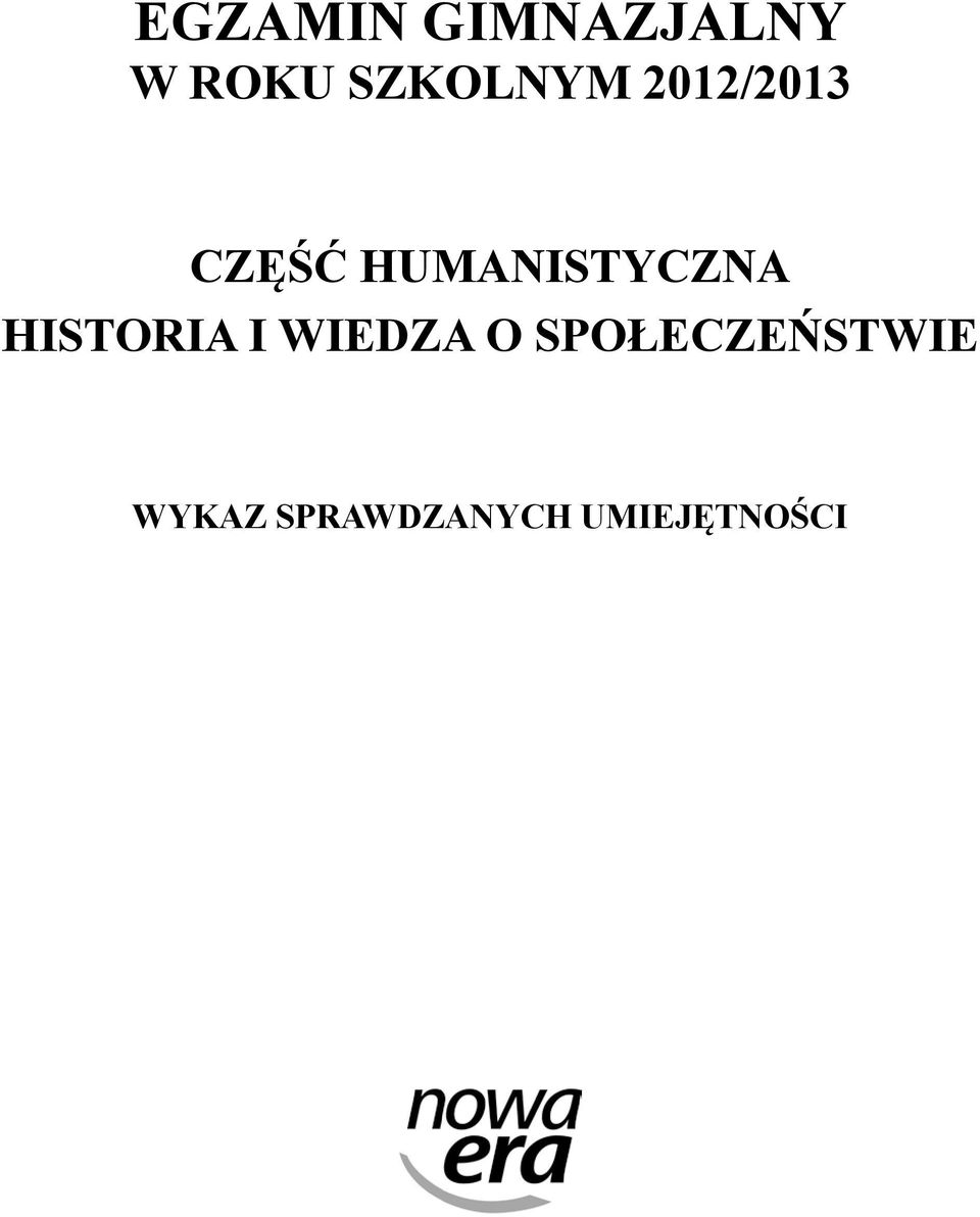 HUMANISTYCZNA HISTORIA I WIEDZA