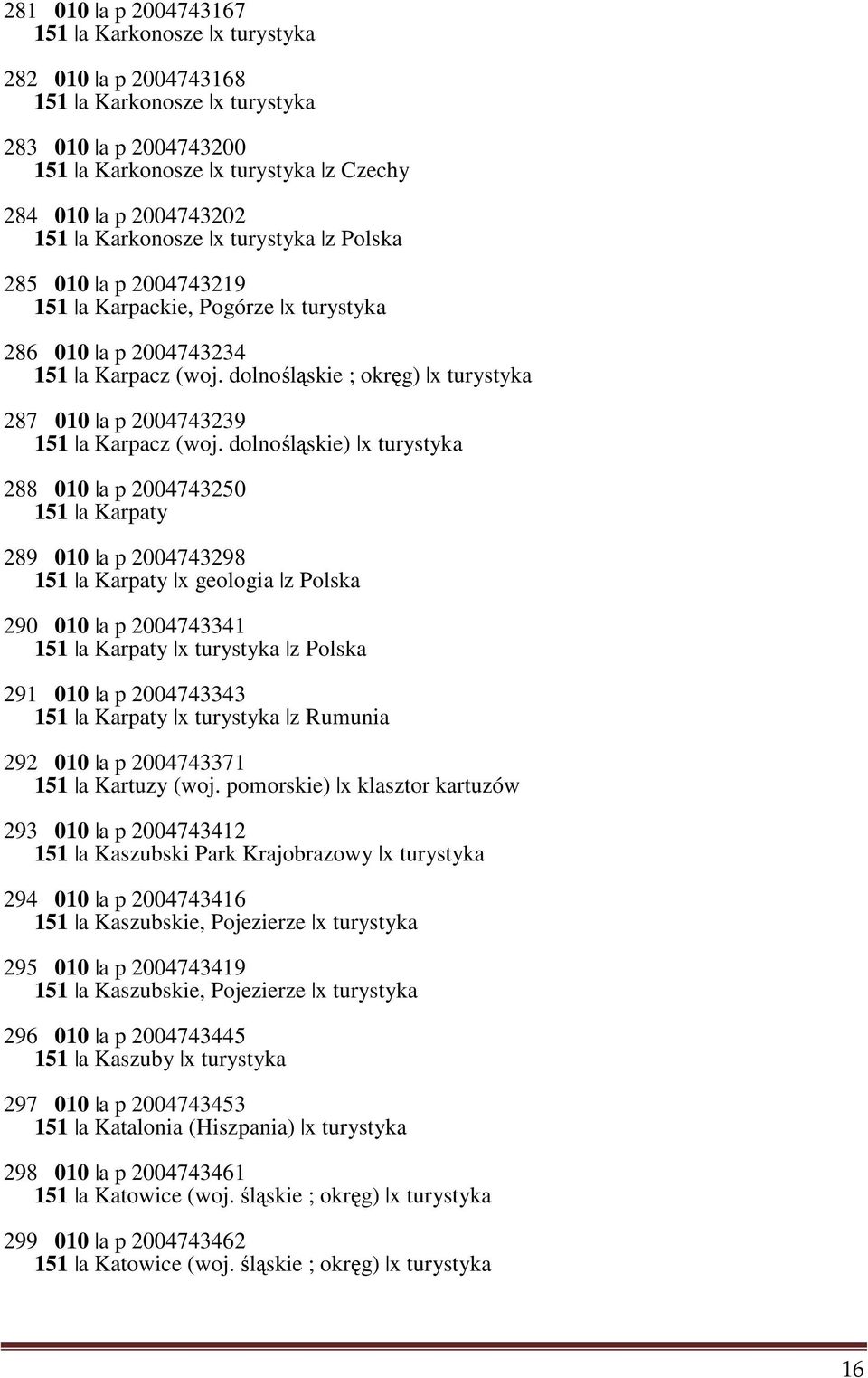 dolnośląskie ; okręg) x turystyka 287 010 a p 2004743239 151 a Karpacz (woj.