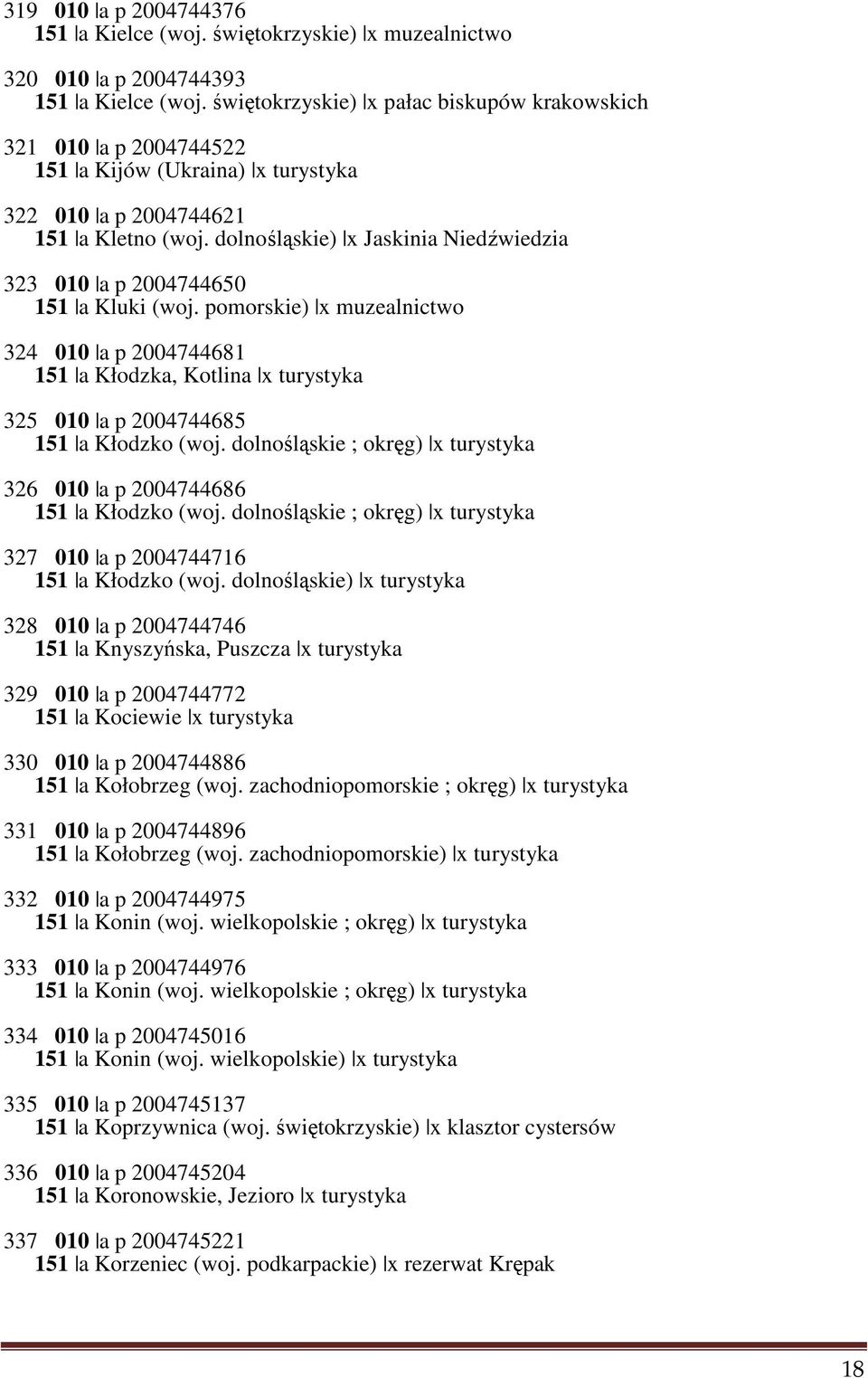 dolnośląskie) x Jaskinia Niedźwiedzia 323 010 a p 2004744650 151 a Kluki (woj.