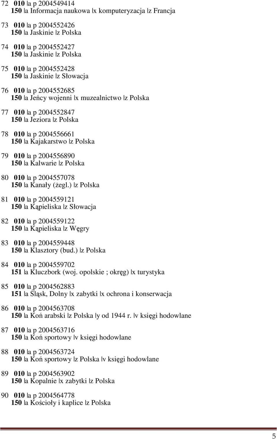 2004556890 150 a Kalwarie z Polska 80 010 a p 2004557078 150 a Kanały (żegl.