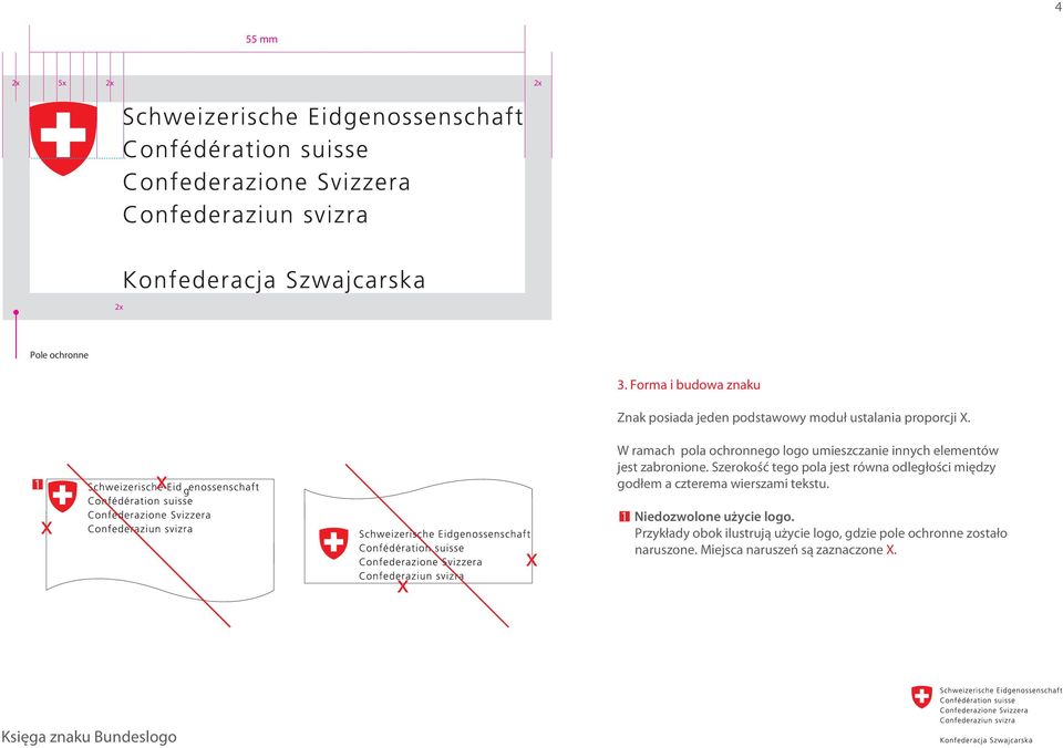 1 W ramach pola ochronnego logo umieszczanie innych elementów jest zabronione.
