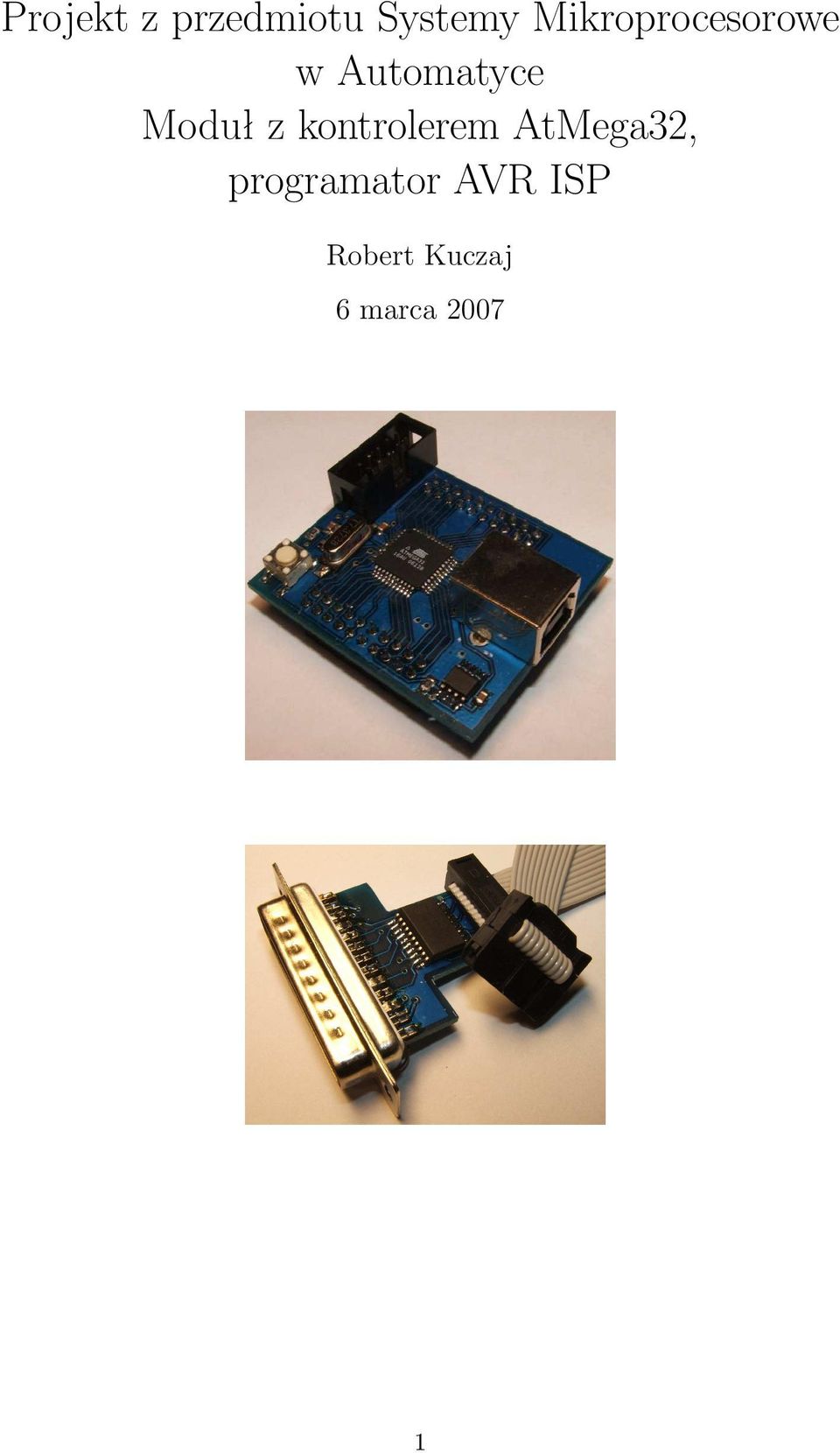 Moduł z kontrolerem AtMega32,