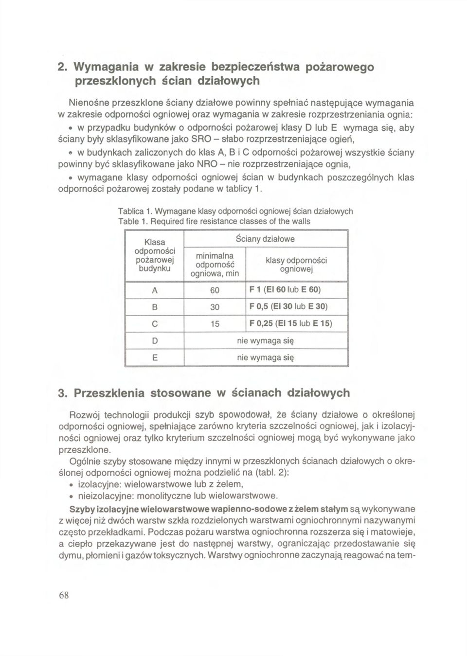 budynkach zaliczonych do klas A, B i C odporności pożarowej wszystkie ściany powinny być sklasyfikowane jako NRO- nie rozprzestrzeniające ognia, wymagane klasy odporności ogniowej ścian w budynkach