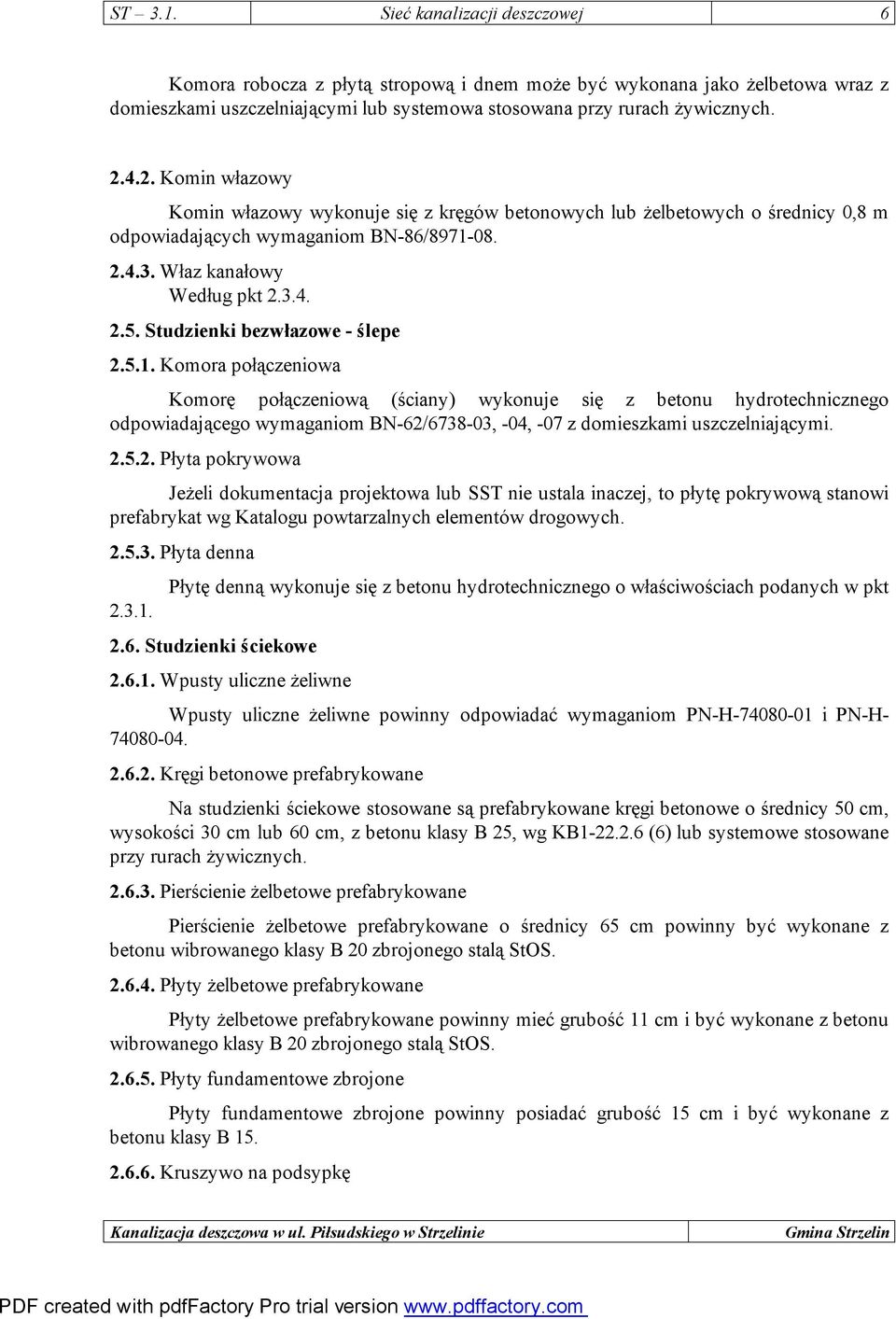 Studzienki bezwłazowe - ślepe 2.5.1.