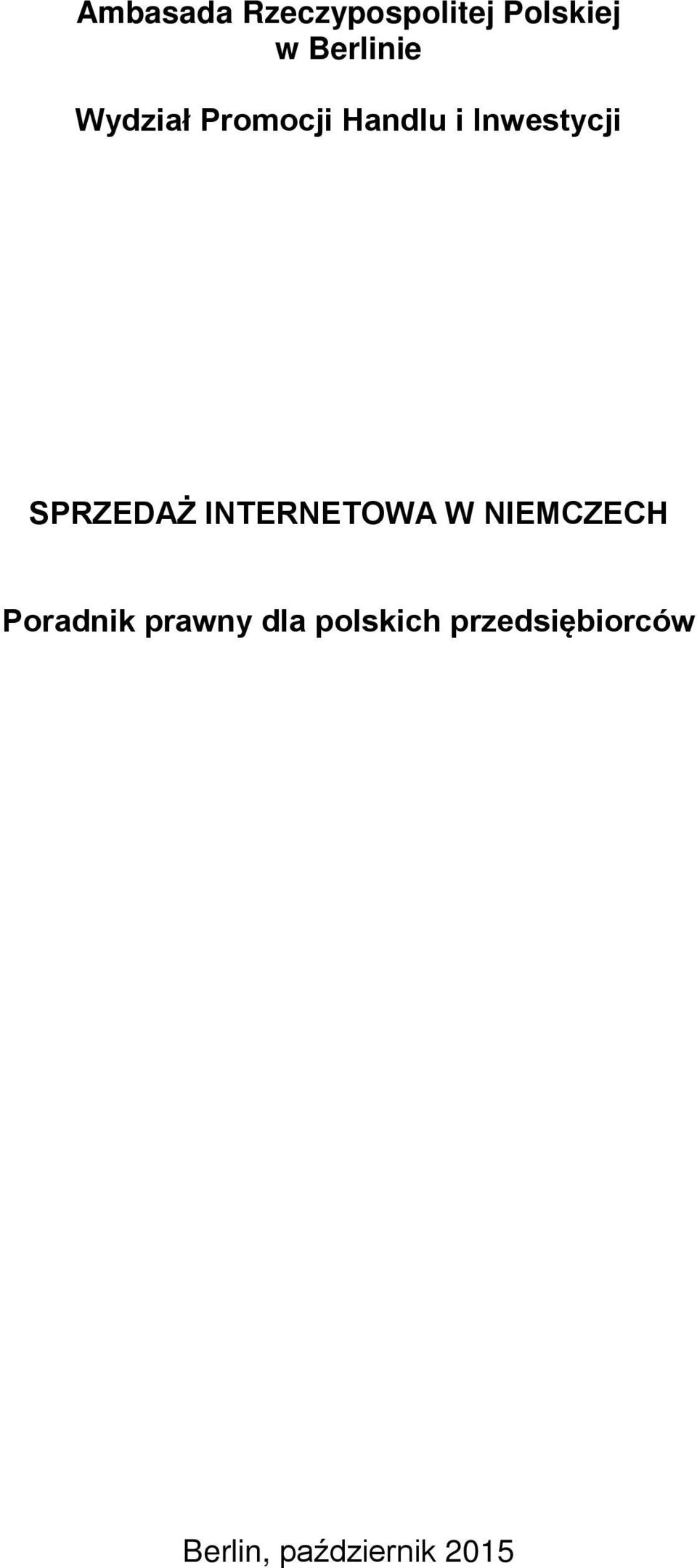 INTERNETOWA W NIEMCZECH Poradnik prawny dla