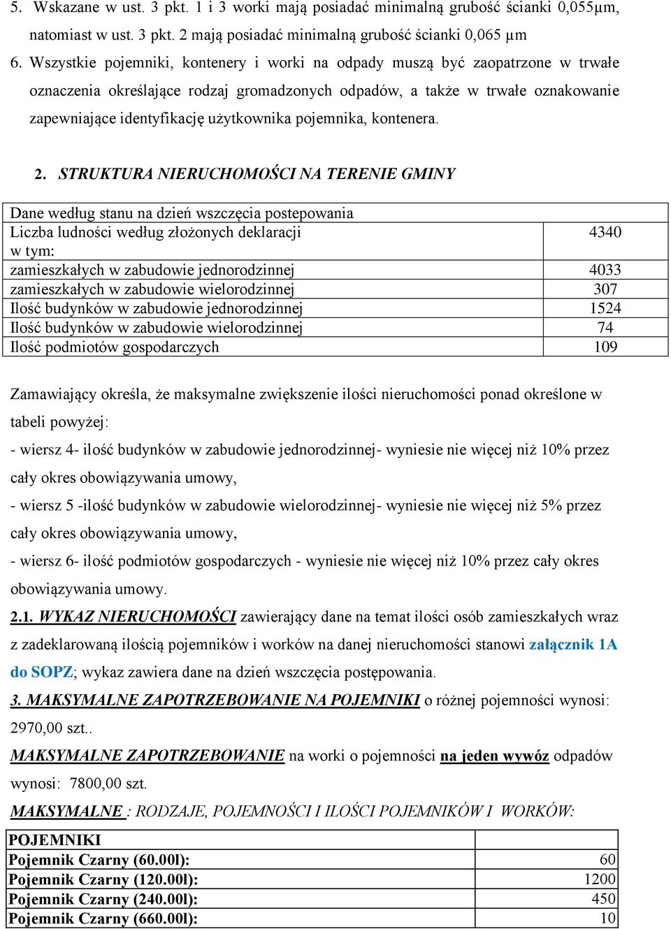 pojemnika, kontenera. 2.