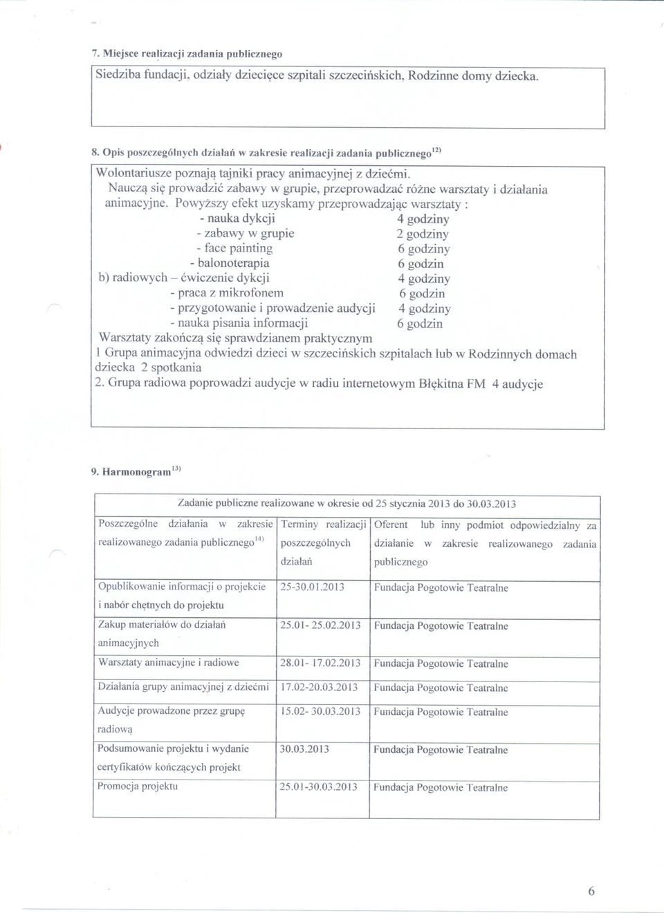 Naucza sie prowadzic zabawy w grupie, przeprowadzac rózne warsztaty i dzialania animacyjne.