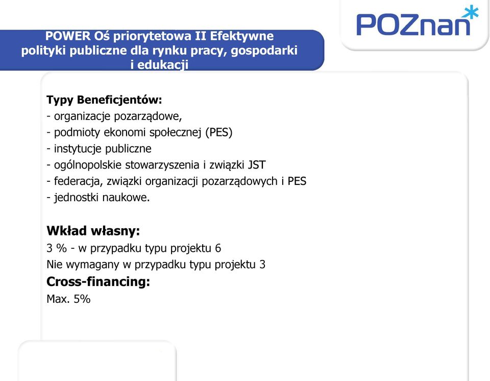 ogólnopolskie stowarzyszenia i związki JST - federacja, związki organizacji pozarządowych i PES - jednostki