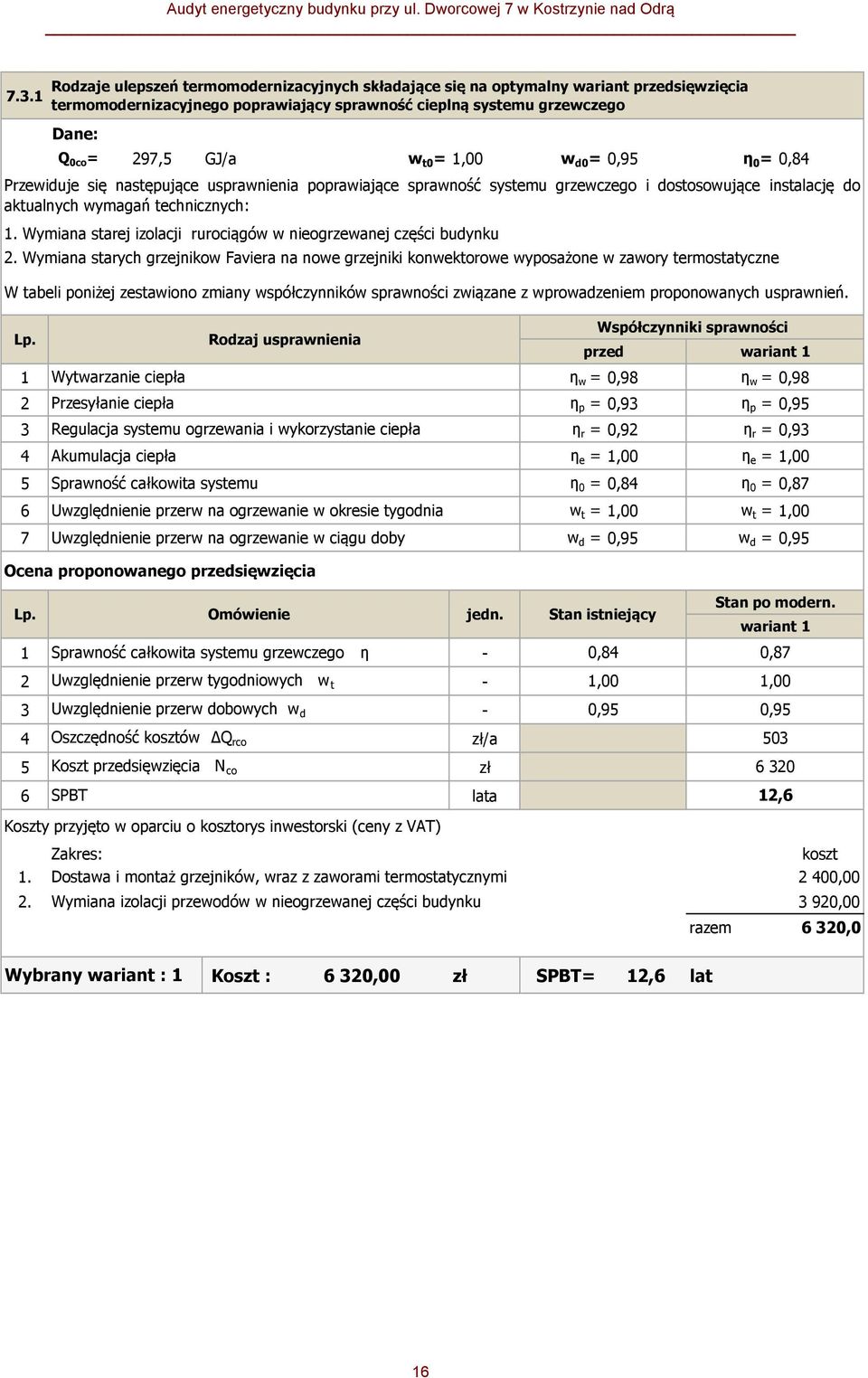 Wymiana starej izolacji rurociągów w nieogrzewanej części budynku 2.