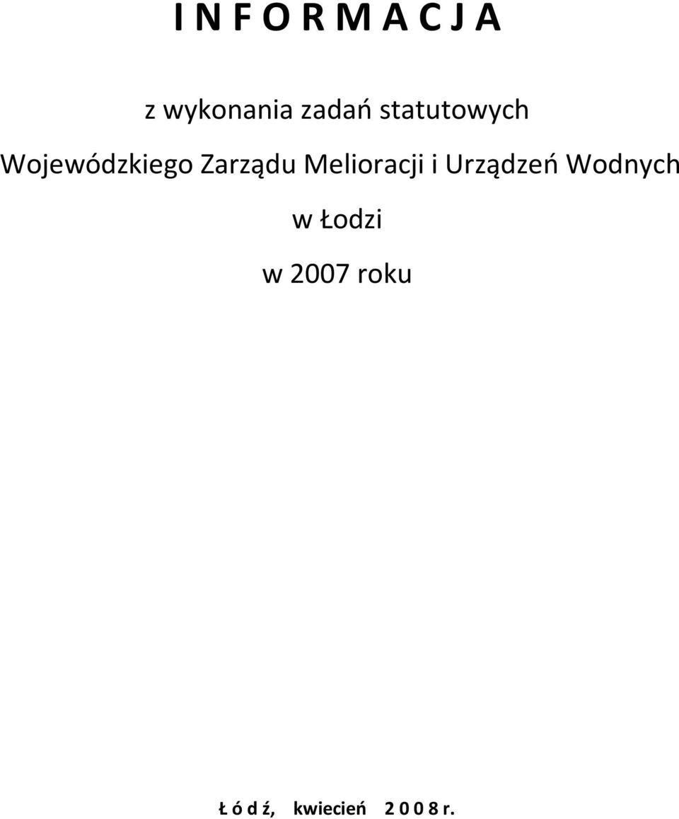 Melioracji i Urządzeń Wodnych w Łodzi