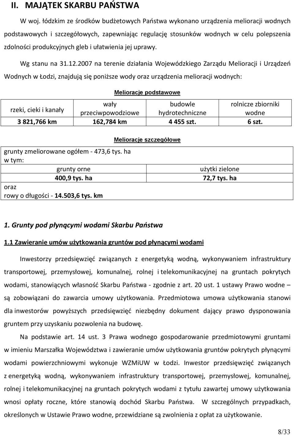 ułatwienia jej uprawy. Wg stanu na 31.12.