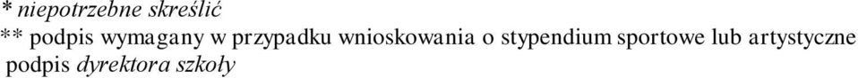 wnioskowania o stypendium