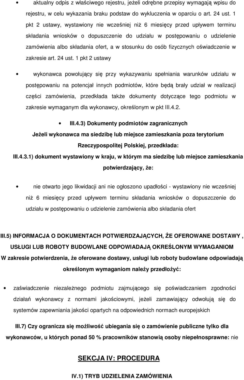 osób fizycznych oświadczenie w zakresie art. 24 ust.