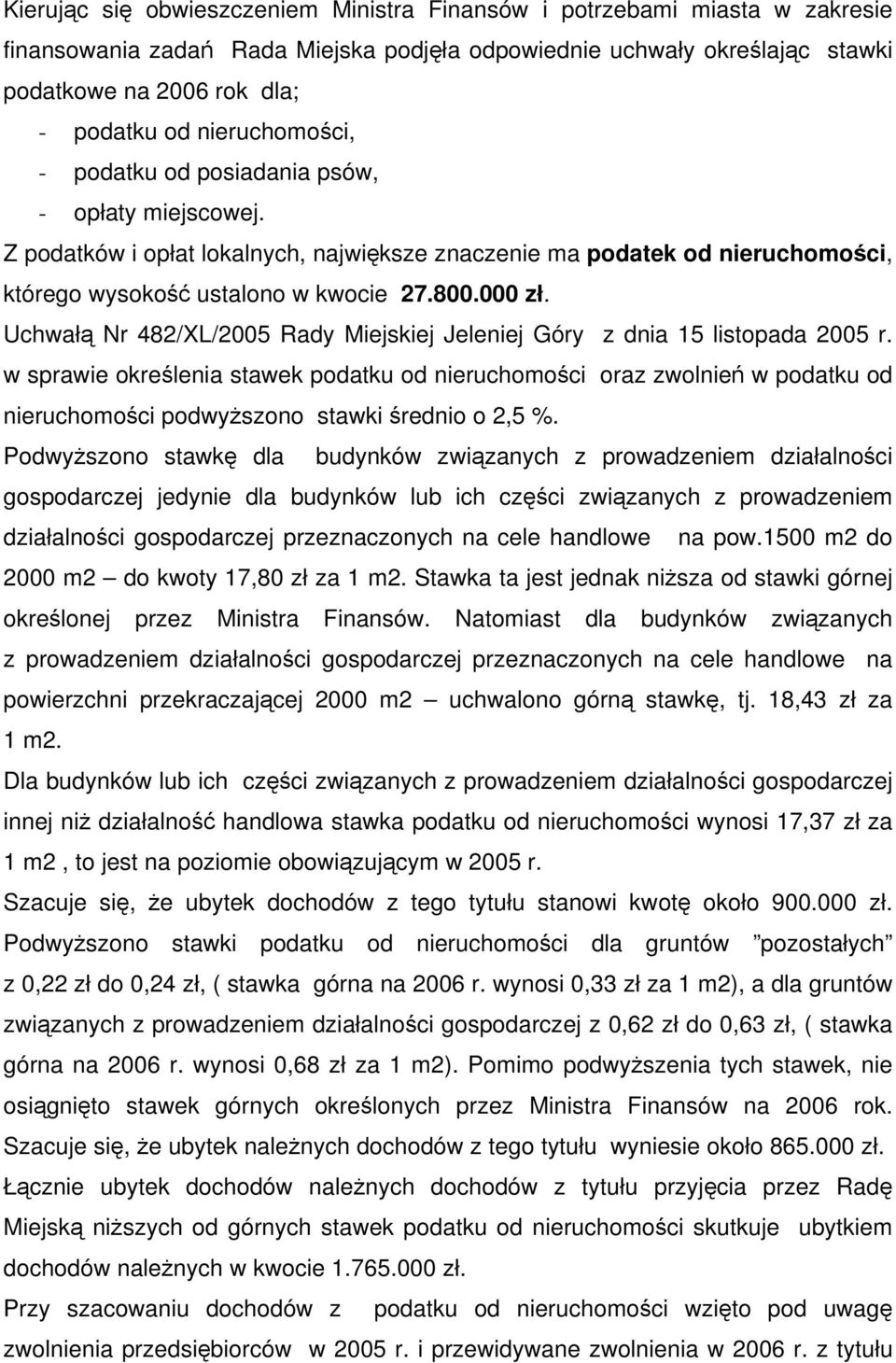 Uchwałą Nr 482/XL/2005 Rady Miejskiej Jeleniej Góry z dnia 15 listopada 2005 r.