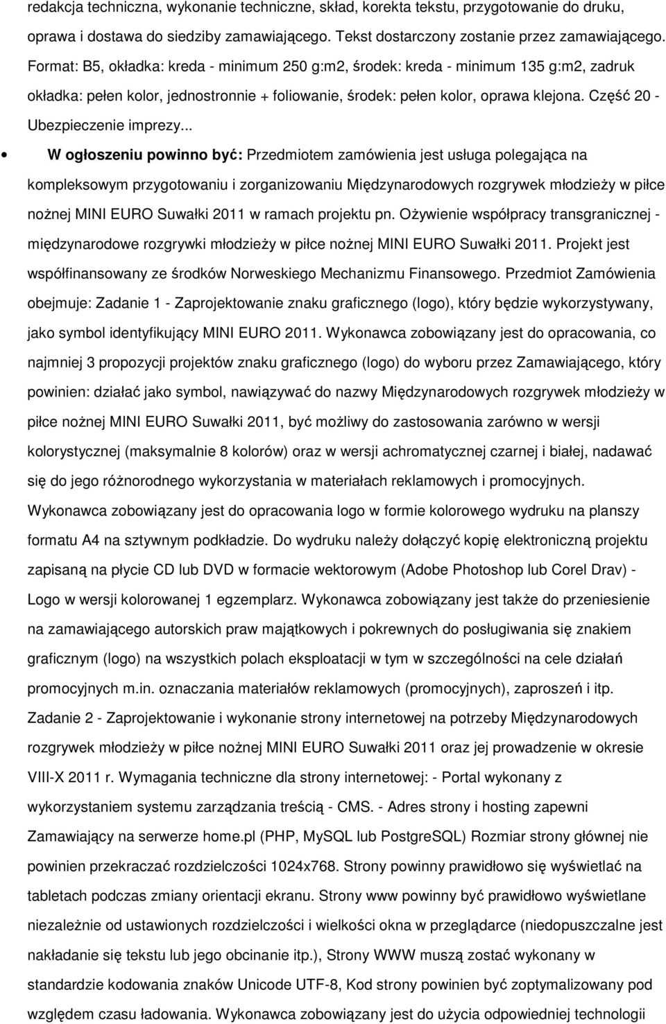 Część 20 - Ubezpieczenie imprezy.