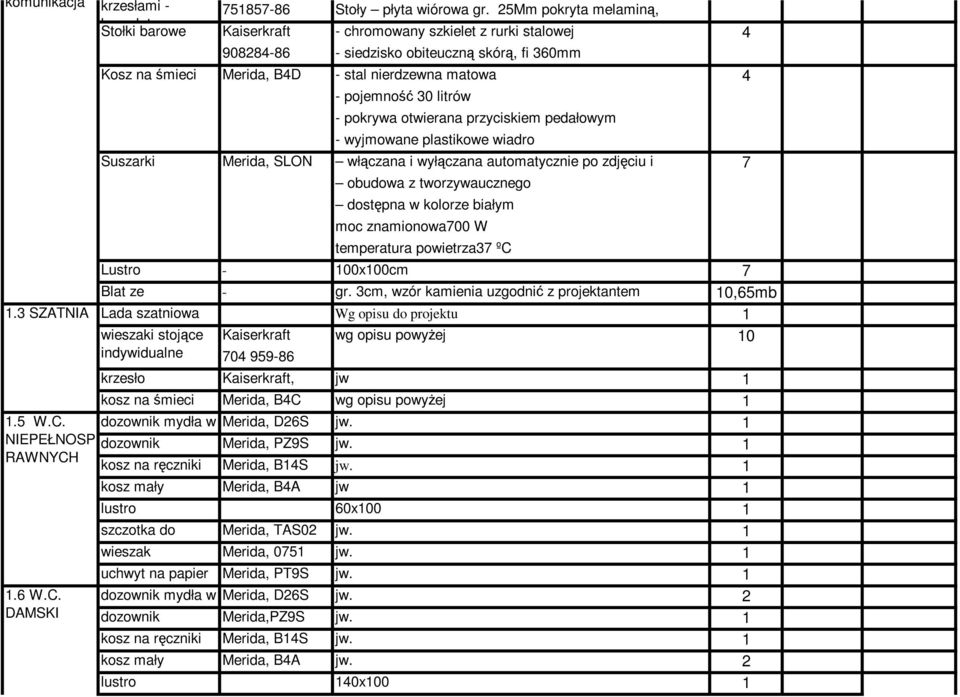 nierdzewna matowa - pojemność 30 litrów - pokrywa otwierana przyciskiem pedałowym - wyjmowane plastikowe wiadro Suszarki Merida, SLON włączana i wyłączana automatycznie po zdjęciu i 7 zawieszeniu