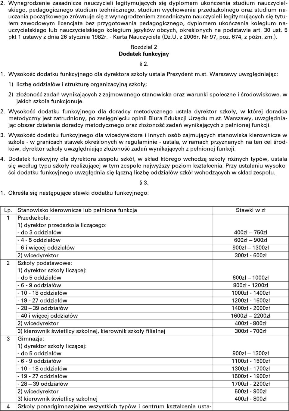 nauczycielskiego kolegium języków obcych, określonych na podstawie art. 30 ust. 5 pkt 1 ustawy z dnia 26 stycznia 1982r. - Karta Nauczyciela (Dz.U. z 2006r. Nr 97, poz. 674, z późn. zm.).