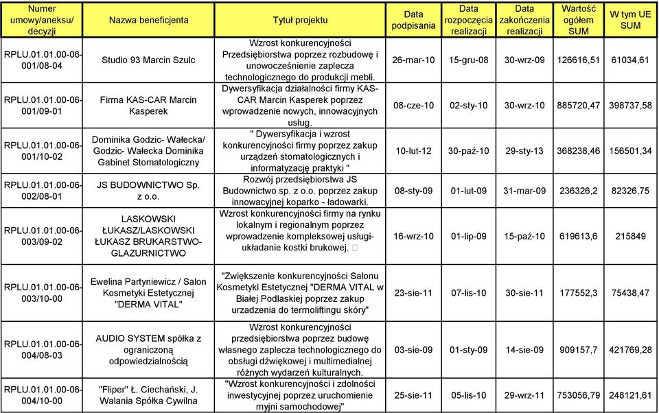 Dywersyfikacja działalności firmy KAS- CAR Marcin Kasperek poprzez wprowadzenie nowych, innowacyjnych usług.