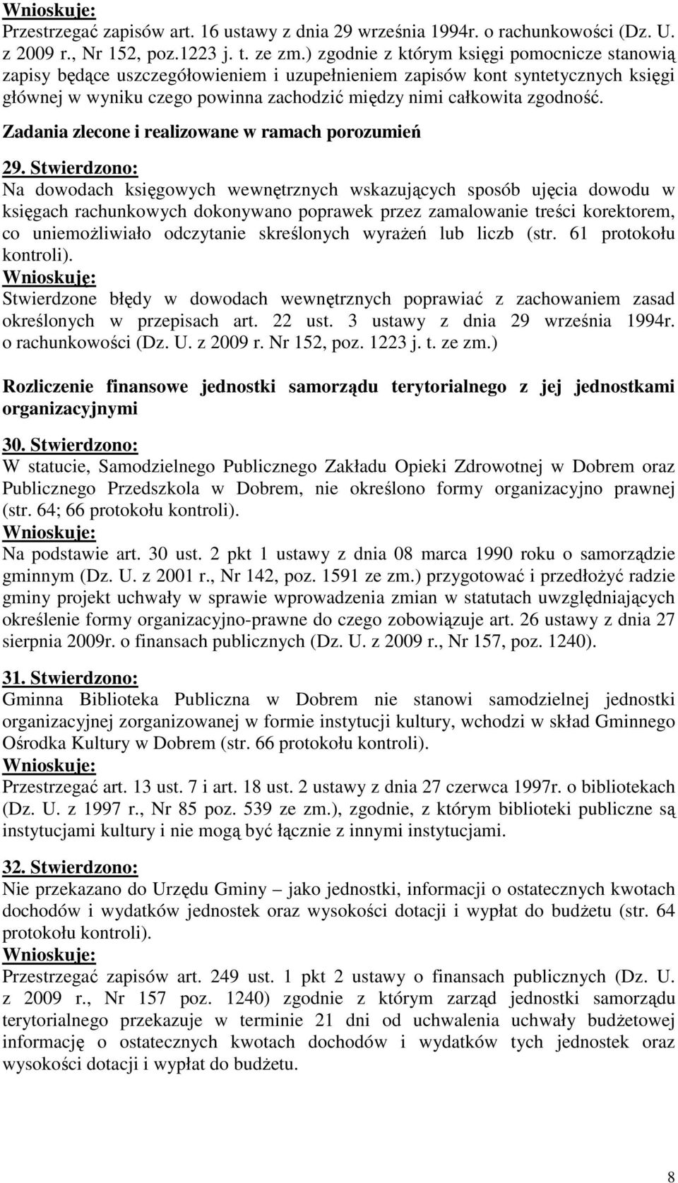 Zadania zlecone i realizowane w ramach porozumień 29.