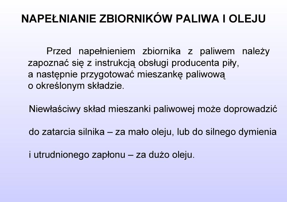 paliwową o określonym składzie.