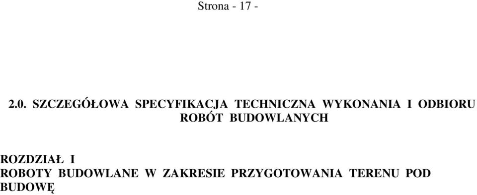 WYKONANIA I ODBIORU ROBÓT BUDOWLANYCH