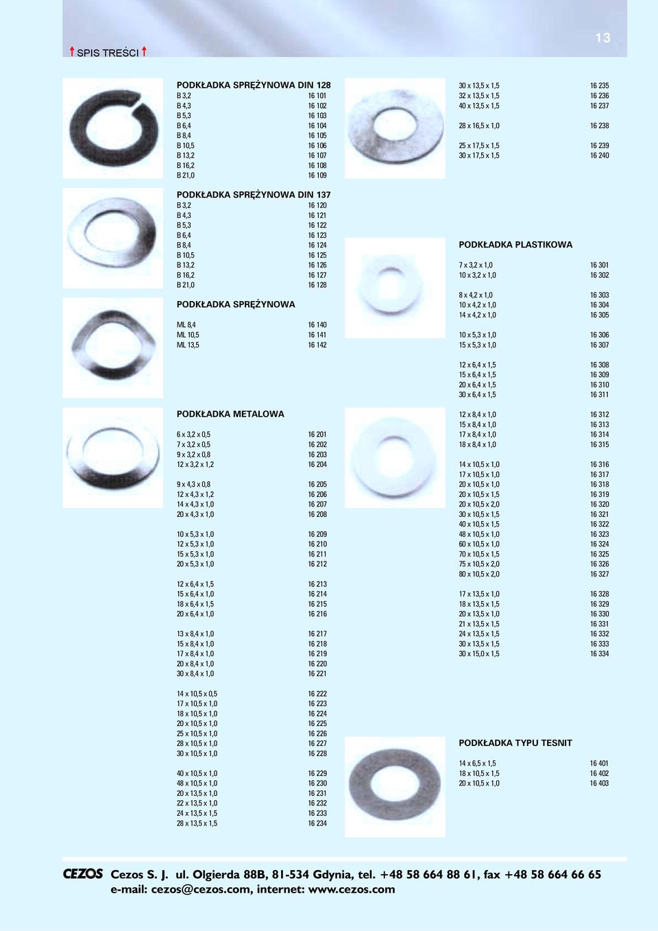 13,5 x 1,5 16 236 40 x 13,5 x 1,5 16 237 28 x 16,5 x 1,0 16 238 25 x 17,5 x 1,5 16 239 30 x 17,5 x 1,5 16 240 PODK ADKA PLASTIKOWA 7 x 3,2 x 1,0 16 301 10 x 3,2 x 1,0 16 302 8 x 4,2 x 1,0 16 303 10 x