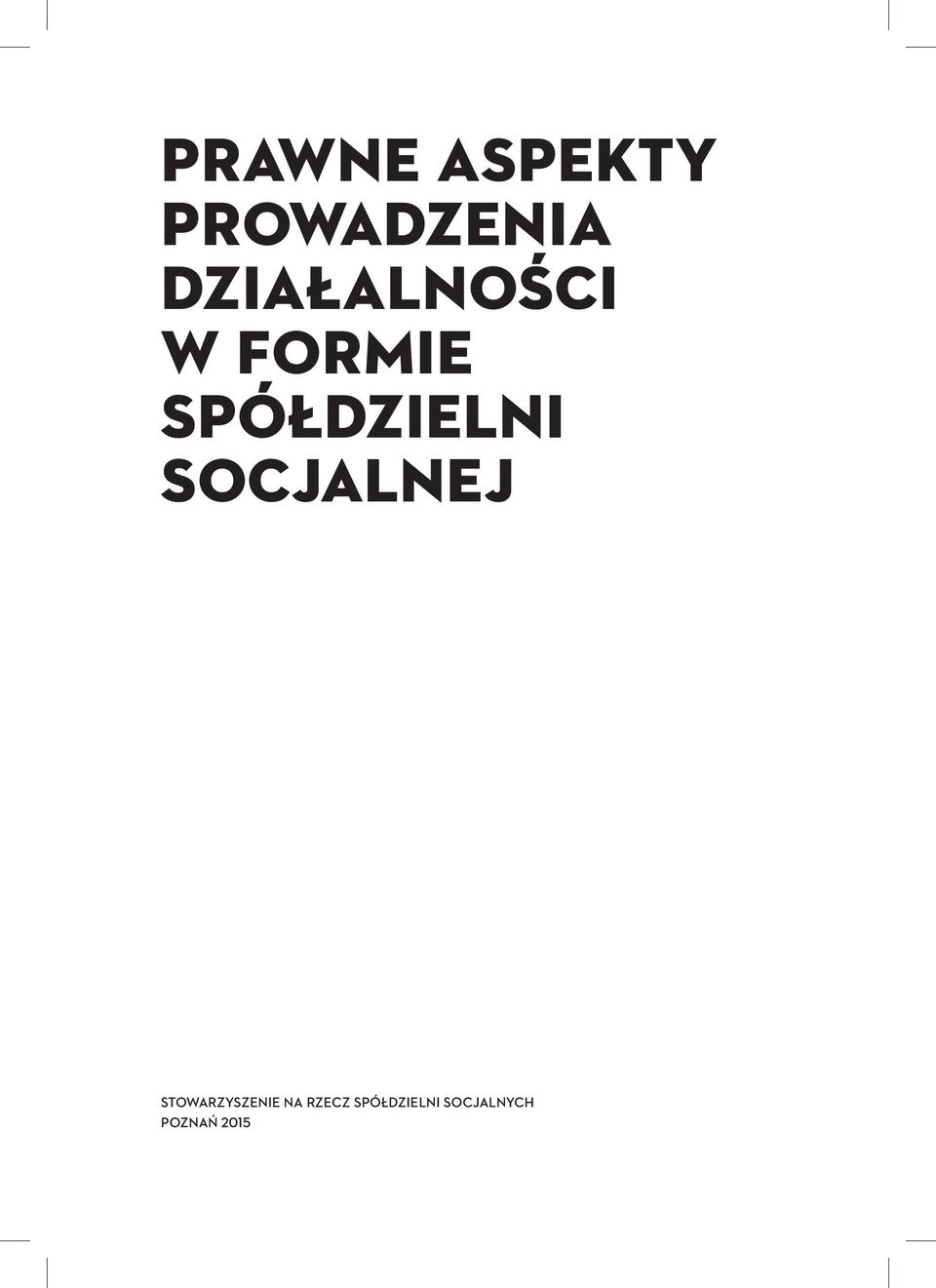 spółdzielni socjalnej