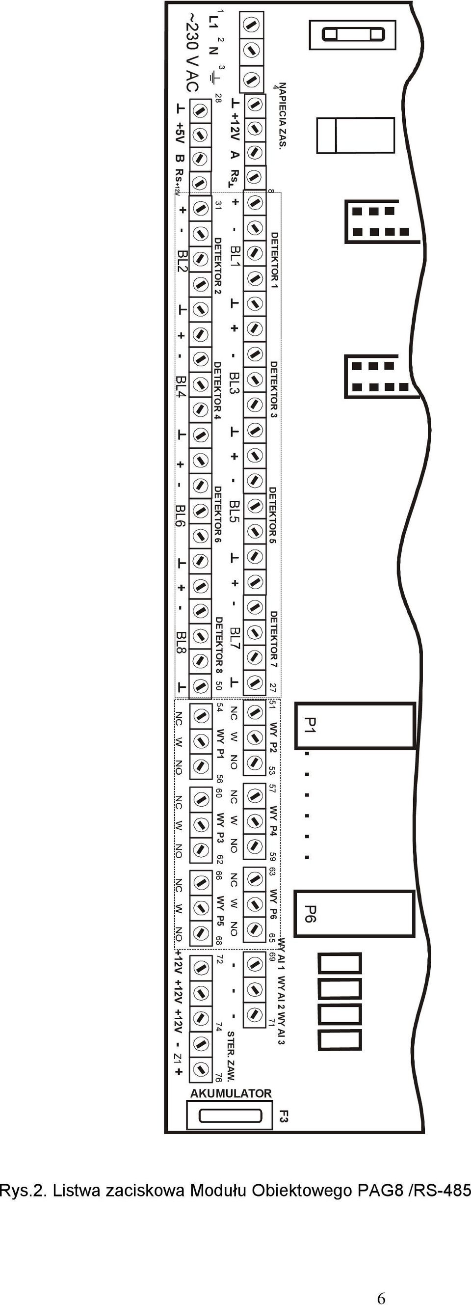 72 74 76 AKUMULATOR NAPIECIA ZAS.