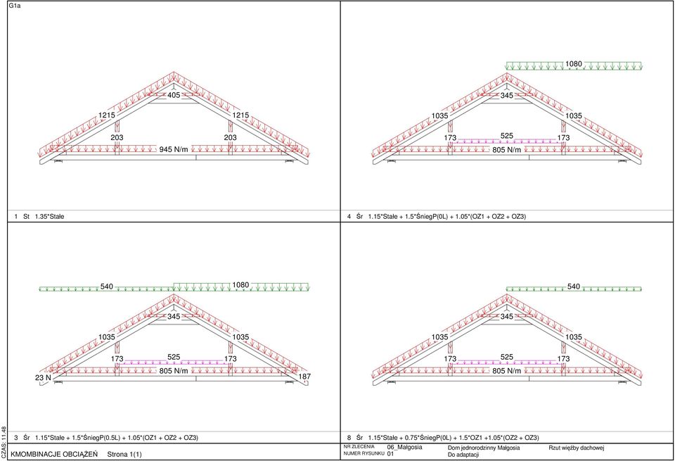 48 3 Śr 1.15*Stałe + 1.5*ŚniegP(0.5L) + 1.05*(OZ1 + OZ2 + OZ3) KMOMBINACJE OBCIĄŻEŃ Strona 1(1) 8 Śr 1.15*Stałe + 0.