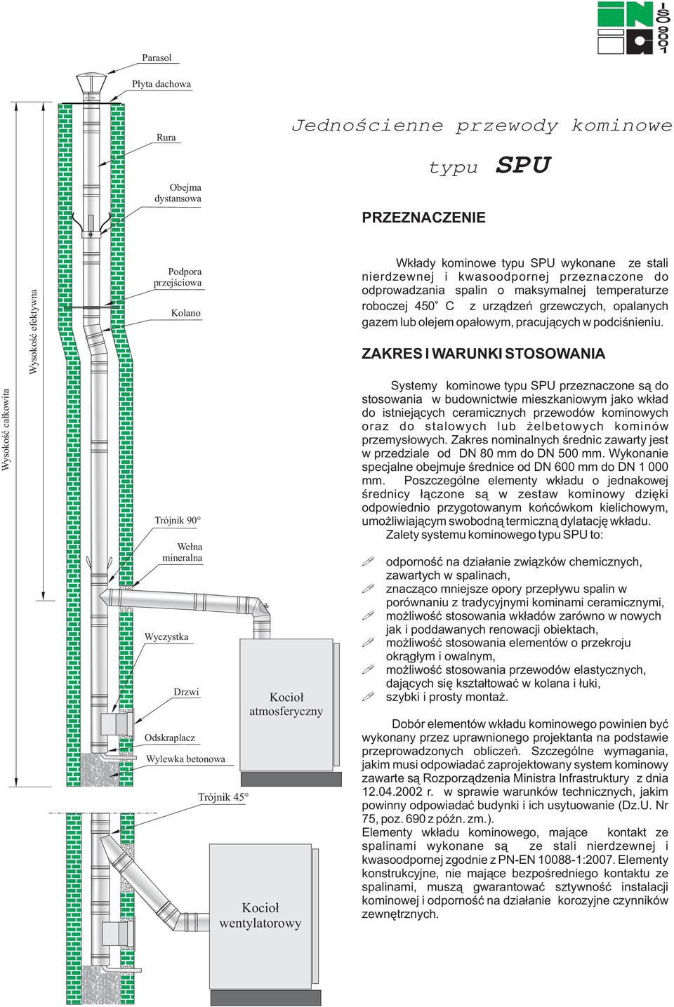 temperaturze roboczej C z urzązeń grzewczych, opalanych gazem lub olejem opałowym, pracujących w pociśnieniu.