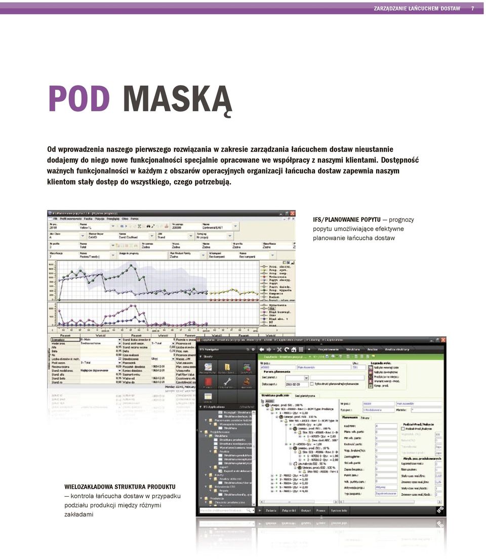 Dostępność ważnych funkcjonalności w każdym z obszarów operacyjnych organizacji łańcucha dostaw zapewnia naszym klientom stały dostęp do wszystkiego,