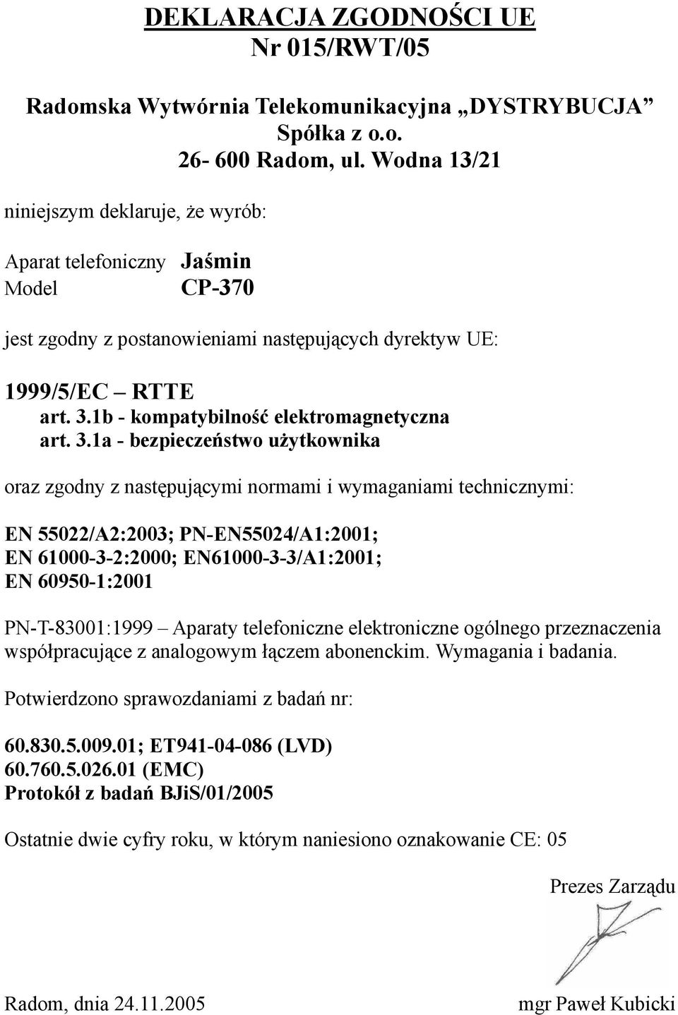 1b - kompatybilność elektromagnetyczna art. 3.