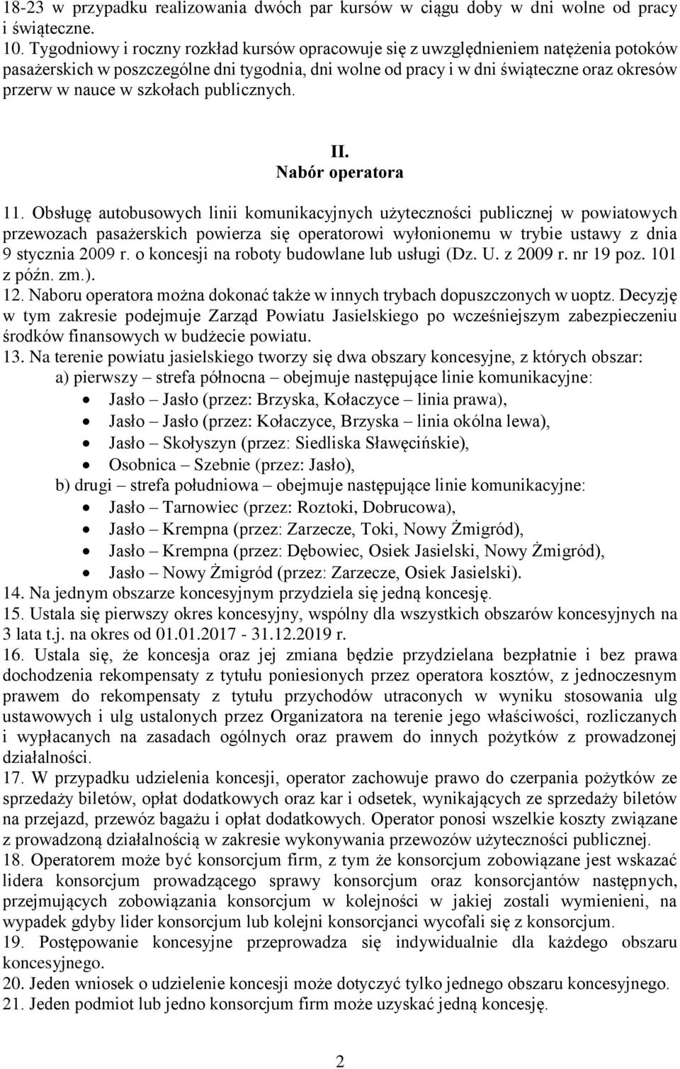 szkołach publicznych. II. Nabór operatora 11.