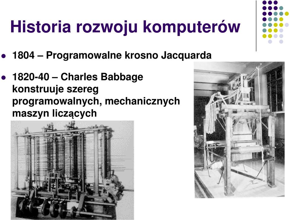 Charles Babbage konstruuje szereg