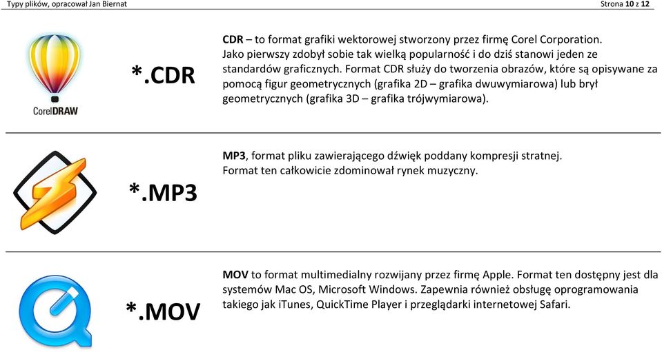 Format CDR służy do tworzenia obrazów, które są opisywane za pomocą figur geometrycznych (grafika 2D grafika dwuwymiarowa) lub brył geometrycznych (grafika 3D grafika trójwymiarowa). *.