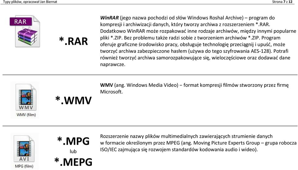 ZIP. Bez problemu także radzi sobie z tworzeniem archiwów *.ZIP. Program oferuje graficzne środowisko pracy, obsługuje technologię przeciągnij i upuść, może tworzyć archiwa zabezpieczone hasłem (używa do tego szyfrowania AES-128).